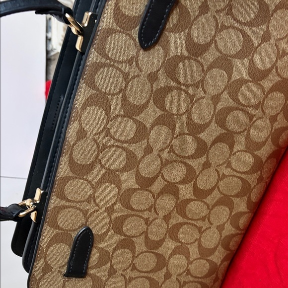 Coach Signature Brown and Black Satchel - Picture 4 of 7